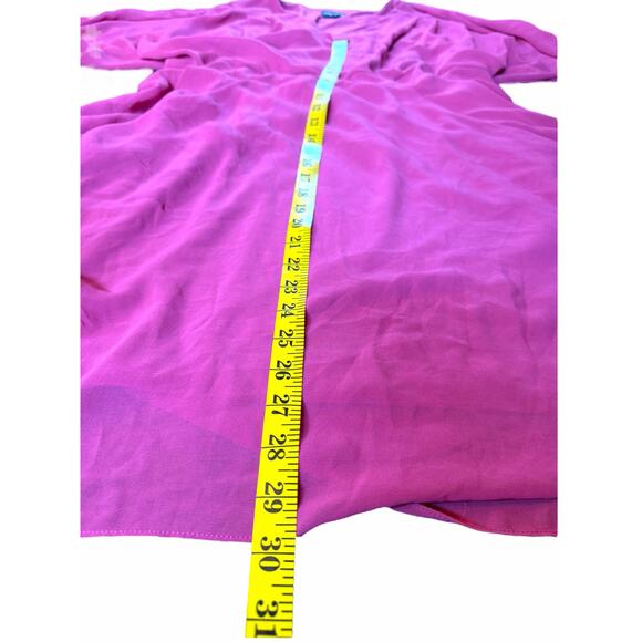 City Chic Pink Chiffon Dress - Size M/18 - Picture 7 of 11